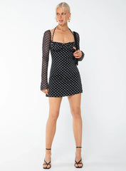 Dyer Mini Dress Black / Polka Dot