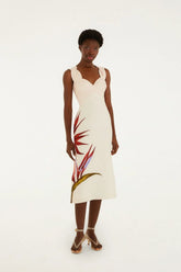 Sand Strelitzia Midi Dress