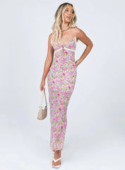 Emily Maxi Dress Pink Floral
