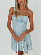 Bluebird Jacquard Mini Dress Blue