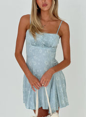Bluebird Jacquard Mini Dress Blue