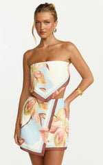 Robyn Top - Bandana Tie Back Top in Cornflower Blue