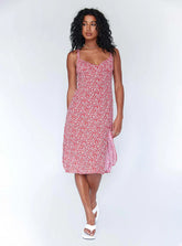 Georgia Midi Dress Red
