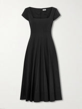 Wells paneled cotton-blend poplin midi dress