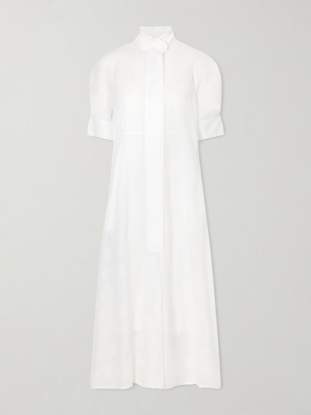 Venetia ruffled broderie anglaise cotton midi dress