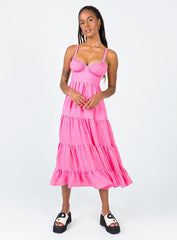 Joella Midi Dress Pink