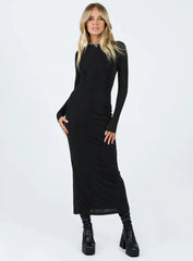 Mariani Backless Maxi Dress Black