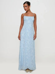 South Of France Maxi Dress Blue Petite