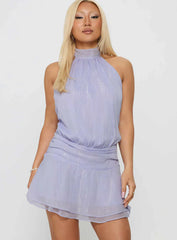 Maelis Backless Playsuit Purple