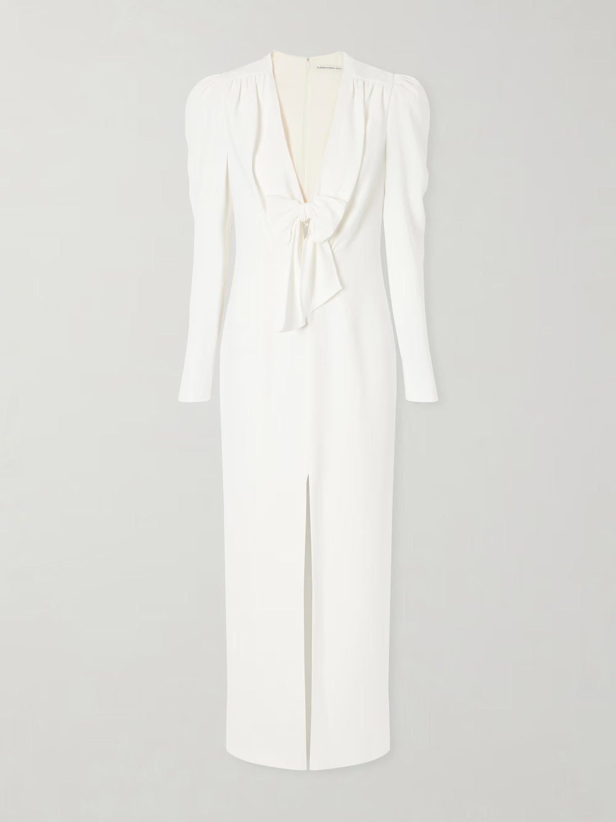 Bow-detail cady midi dress