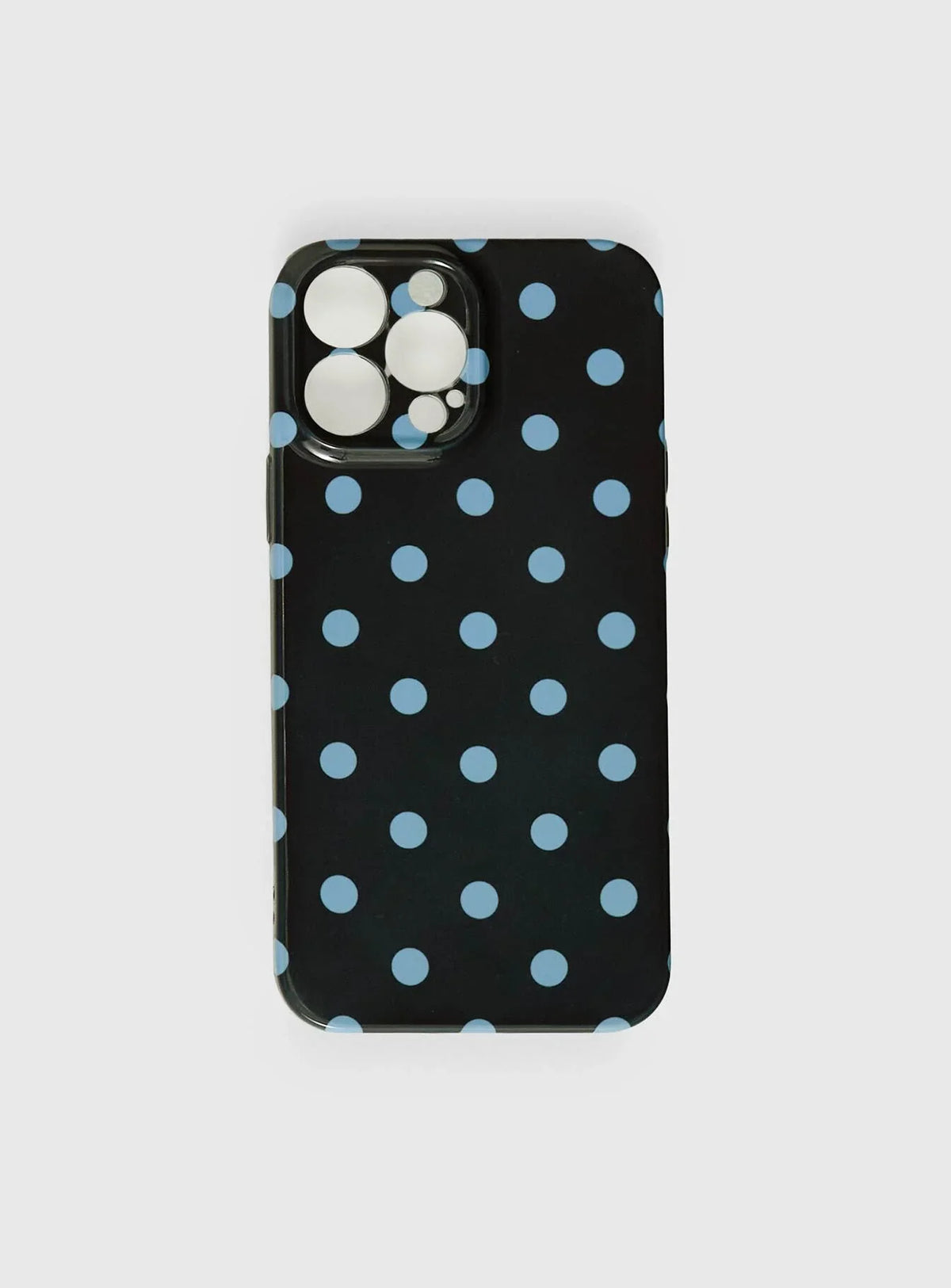 Ferrera iPhone Case Black / Blue Polka