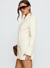 Wimbeldon Long Sleeve Mini Dress Cream